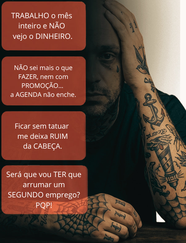 Tatuador frustrado com a agenda parada